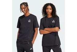 ADIDAS SPORTSWEAR Funktionsshirt 'Lounge Slides' Schwarz/Dunkelblau/Hellblau