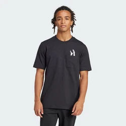 ADIDAS SPORTSWEAR Funktionsshirt 'Lounge Slides' Schwarz/Dunkelblau/Hellblau