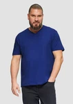 s.Oliver T-Shirt mit V-Ausschnitt und Logo-Print Artwork Blau/Dunkelblau