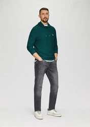 s.Oliver Strickpullover mit Schalkragen Grün/Dunkelgrün/Türkis