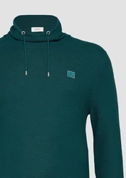 s.Oliver Strickpullover mit Schalkragen Grün/Dunkelgrün/Türkis