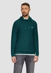 s.Oliver Strickpullover mit Schalkragen Grün/Dunkelgrün/Türkis