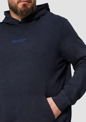 s.Oliver Sweatshirt Hoodie Relaxed Fit Artwork Dunkelblau