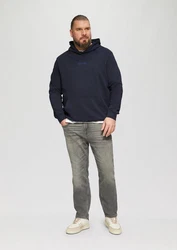 s.Oliver Sweatshirt Hoodie Relaxed Fit Artwork Dunkelblau