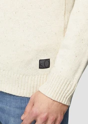 s.Oliver Crew-Neck Pullover Weiß/Beige/Creme/Khaki/Gelb