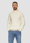 s.Oliver Crew-Neck Pullover Weiß/Beige/Creme/Khaki/Gelb