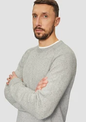 s.Oliver Crew-Neck Pullover Grau/Hellgrau