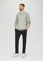 s.Oliver Crew-Neck Pullover Grau/Hellgrau