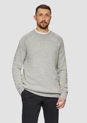 s.Oliver Crew-Neck Pullover Grau/Hellgrau