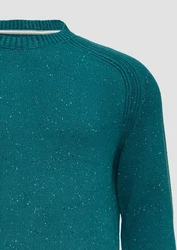 s.Oliver Strickpullover Crew-Neck-Pullover Türkis/Grün