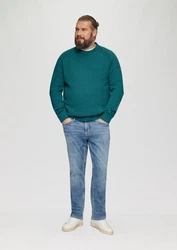 s.Oliver Strickpullover Crew-Neck-Pullover Türkis/Grün