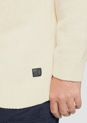 s.Oliver Strickpullover Crew-Neck-Pullover Beige/Weiß/Khaki