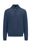 FYNCH-HATTON Troyer mit Logo an der Brust Blau/Dunkelblau