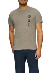 s.Oliver T-Shirt mit Frontprint Khaki/Dunkelgrün/Braun/Beige/Grau