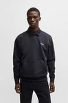 BOSS ORANGE Sweatshirt mit Polokragen Dunkelblau/Blau