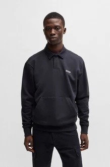 BOSS ORANGE Sweatshirt mit Polokragen