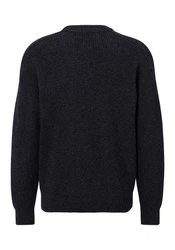 BOSS ORANGE Strickpullover Alamaka mit Rundhalsausschnitt Dunkelblau/Schwarz/Hellblau