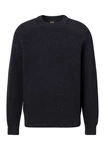 BOSS ORANGE Strickpullover Alamaka mit Rundhalsausschnitt Dunkelblau/Schwarz/Hellblau