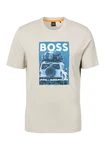 BOSS ORANGE T-Shirt Te_mextour mit Print Khaki/Beige/Gold/Braun