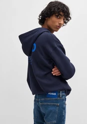 HUGO Slim-fit-Jeans Zane mit angesetztem Bund blau