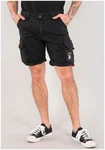 Alpha Industries Crew Short Patch Shorts Schwarz/Dunkelblau/Gelb
