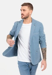 camel active Sakko Baumwollsakko Blau/Hellblau