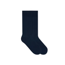 von Jungfeld Einfarbige Gerippte Socken mehrfarbig