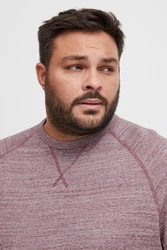 Blend Sweatshirt BHALTON Crew Neck Dunkelrot/Lila/Bordeaux