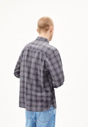 Armedangels Langarmhemd PAANAO Herren Hemd Schwarz/Grau/Dunkelgrau/Blau/Lila/Hellgrau