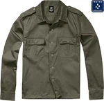 Brandit US Langarmhemd Dunkelgrün/Braun/Khaki