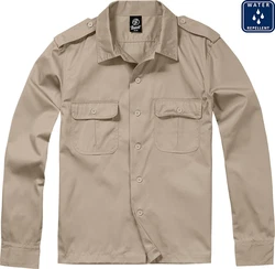 Brandit US Langarmhemd Braun/Khaki