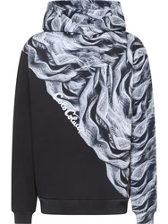 CARLO COLUCCI Hoodie Draicchio Schwarz/Dunkelblau/Hellblau/Orange