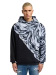 CARLO COLUCCI Hoodie Draicchio Schwarz/Dunkelblau/Hellblau/Orange