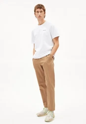 Armedangels Stoffhose ANAAR PREMIUM Chino Hose (Tapered Fit) Mid Waist Beige/Khaki/Braun
