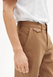 Armedangels Stoffhose ANAAR PREMIUM Chino Hose (Tapered Fit) Mid Waist Beige/Khaki/Braun