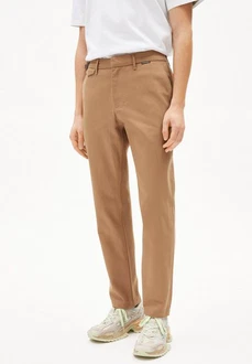 Armedangels Stoffhose ANAAR PREMIUM Chino Hose (Tapered Fit) Mid Waist Beige/Khaki/Braun