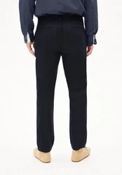 Armedangels Stoffhose ANAAR PREMIUM Chino Hose (Tapered Fit) Mid Waist Dunkelblau/Blau