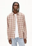 Armedangels Langarmhemd PAANAO Herren Hemd Braun/Beige