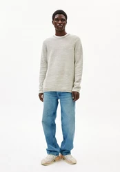 Armedangels Strickpullover TOLAA Herren Pullover Grau/Khaki/Weiß/Beige