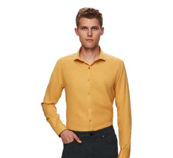 D'S DAMAT Langarmhemd Twn Slim Fit Oxford-Hemd Gelb
