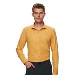 D'S DAMAT Langarmhemd Twn Slim Fit Oxford-Hemd Gelb