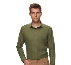 D'S DAMAT Langarmhemd Twn Slim Fit Oxford-Hemd Khaki/Dunkelgrün/Grün/Türkis
