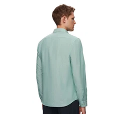 D'S DAMAT Langarmhemd Twn Slim Fit Oxford-Hemd Grün/Türkis