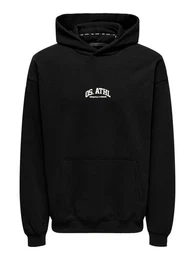 Hoodie Kapuzenpullover Klassischer Hoodie Jersey Sweatstoff 8326 in Schwarz