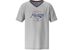 MUSTANG Schlafanzug (2 tlg) Oberteil Short graumelange/navy