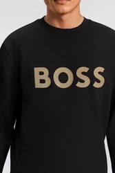 BOSS GREEN Sweatshirt Salbo mit Logodruck grün