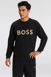 BOSS GREEN Sweatshirt Salbo mit Logodruck grün