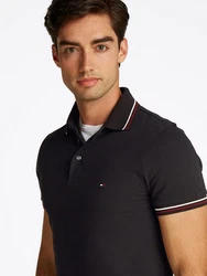 Tommy Hilfiger Poloshirt TIPPED SLIM FIT POLO schwarz