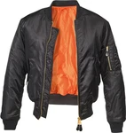 Brandit Pilotenjacke MA1 Schwarz/Orange/Grau