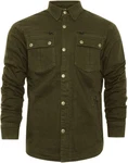 Bores Motorradjacke Driver Hemd Dunkelgrün/Khaki